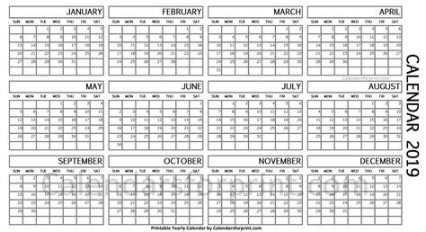 calendar whole year one page|printable one page calendar.